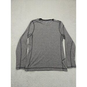 Lululemon Long Sleeve Shirt Mens Large Gray Heather Athletic Running‎ Crewneck